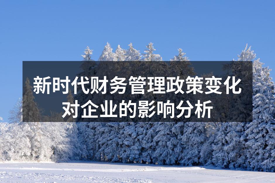新时代财务政策解读